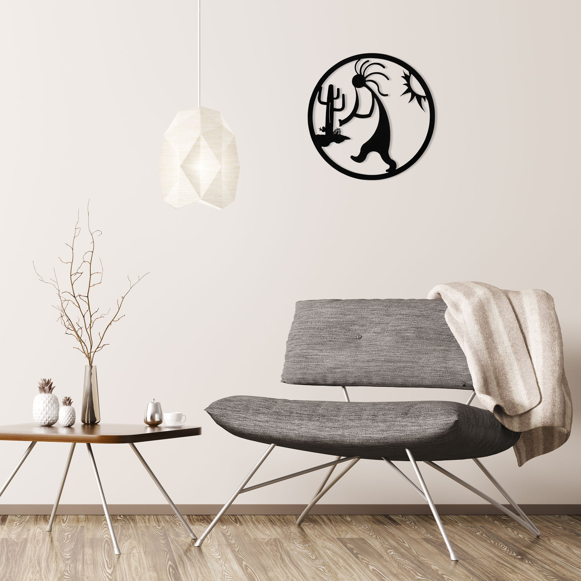black-kokopelli-circle-over-gray-chair-1
