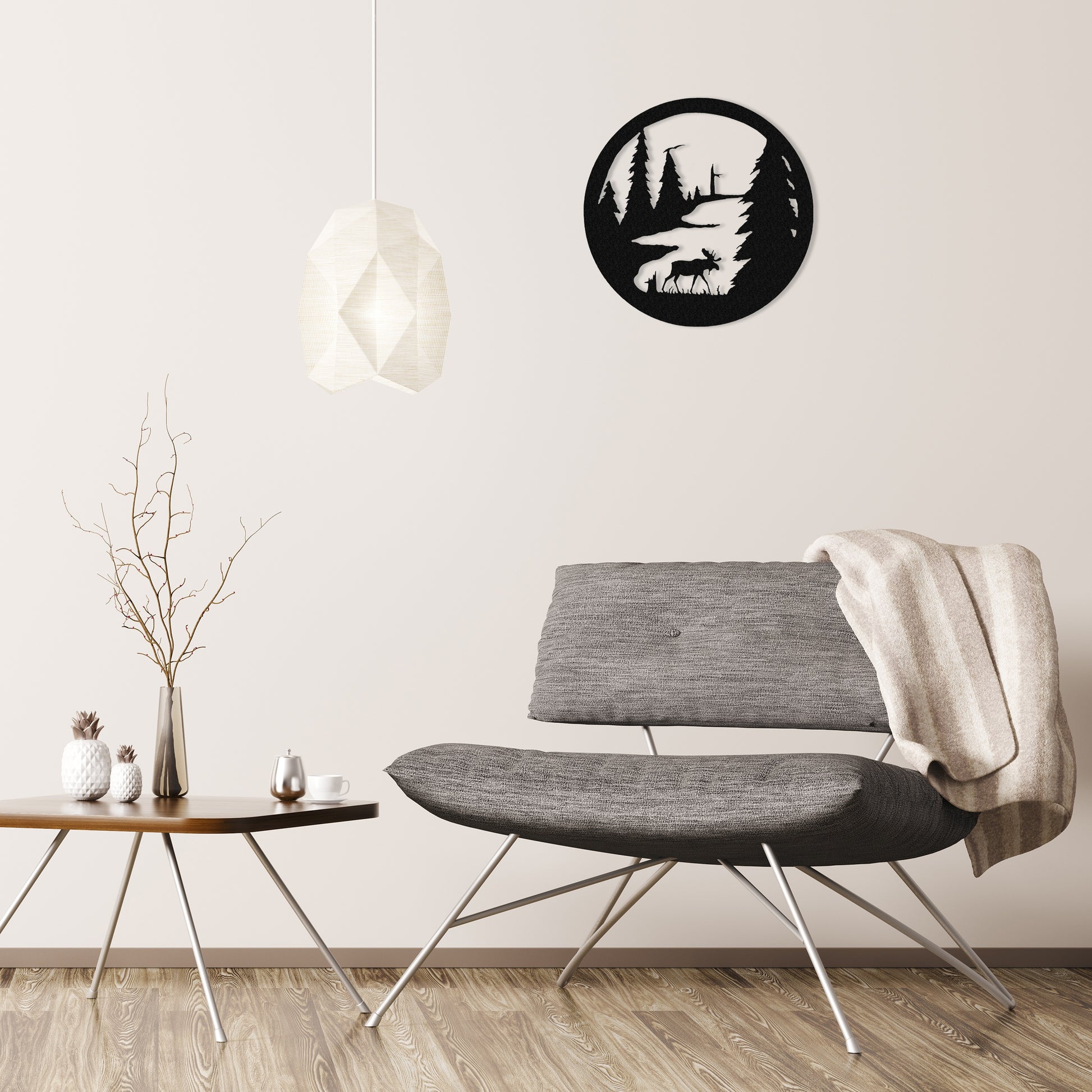 black-moose-circle-over-gray-chair