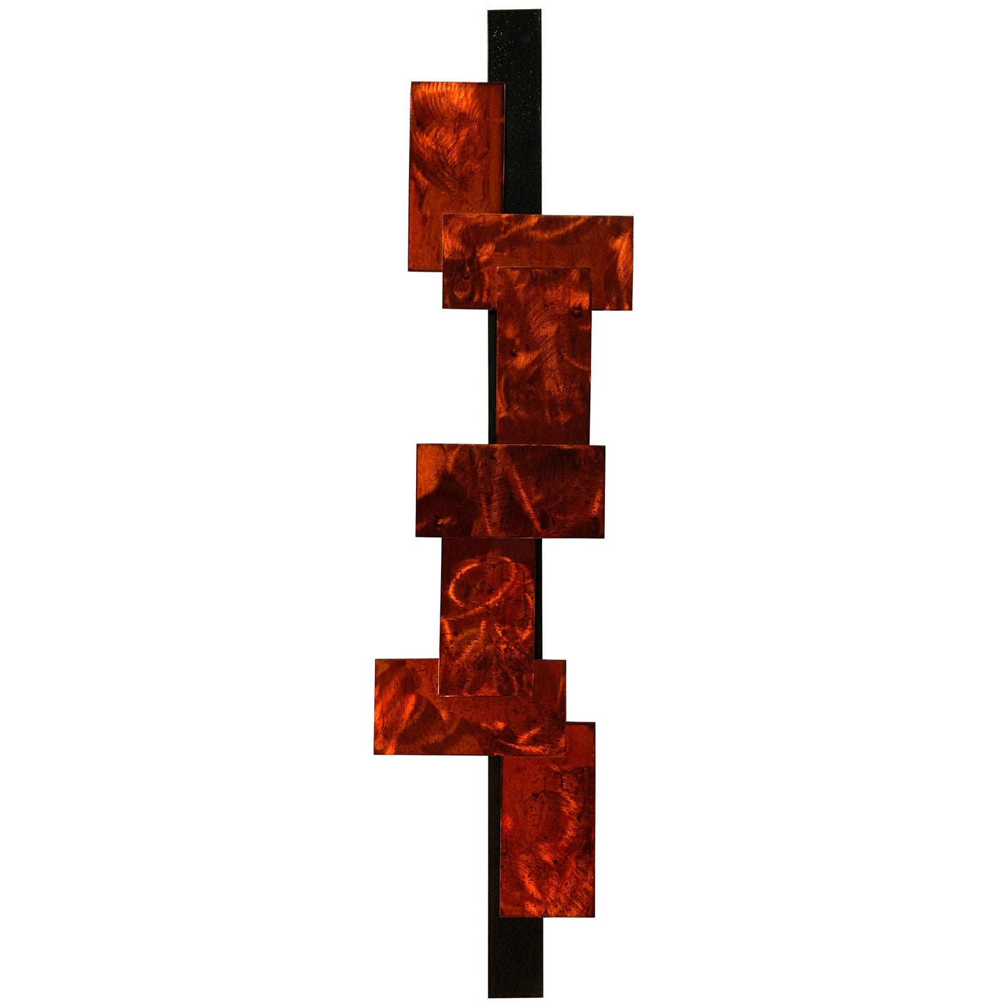 Brick Stix Contemporary Metal Wall Piece , 9 x 36" | Artistic Geometric Patterns | Proudly Made in USA | Adaptable Mounting Options