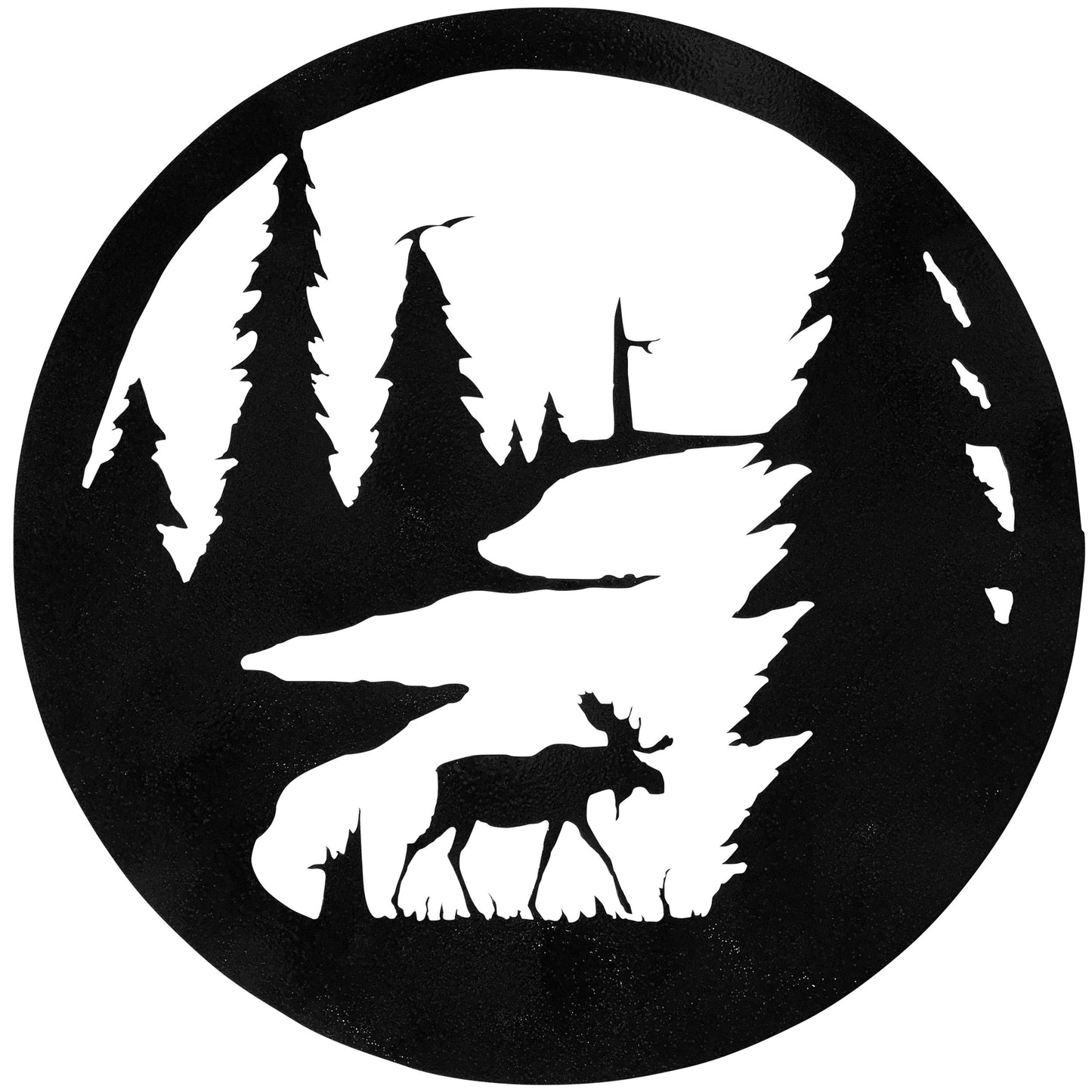 circle-moose-hammered-black