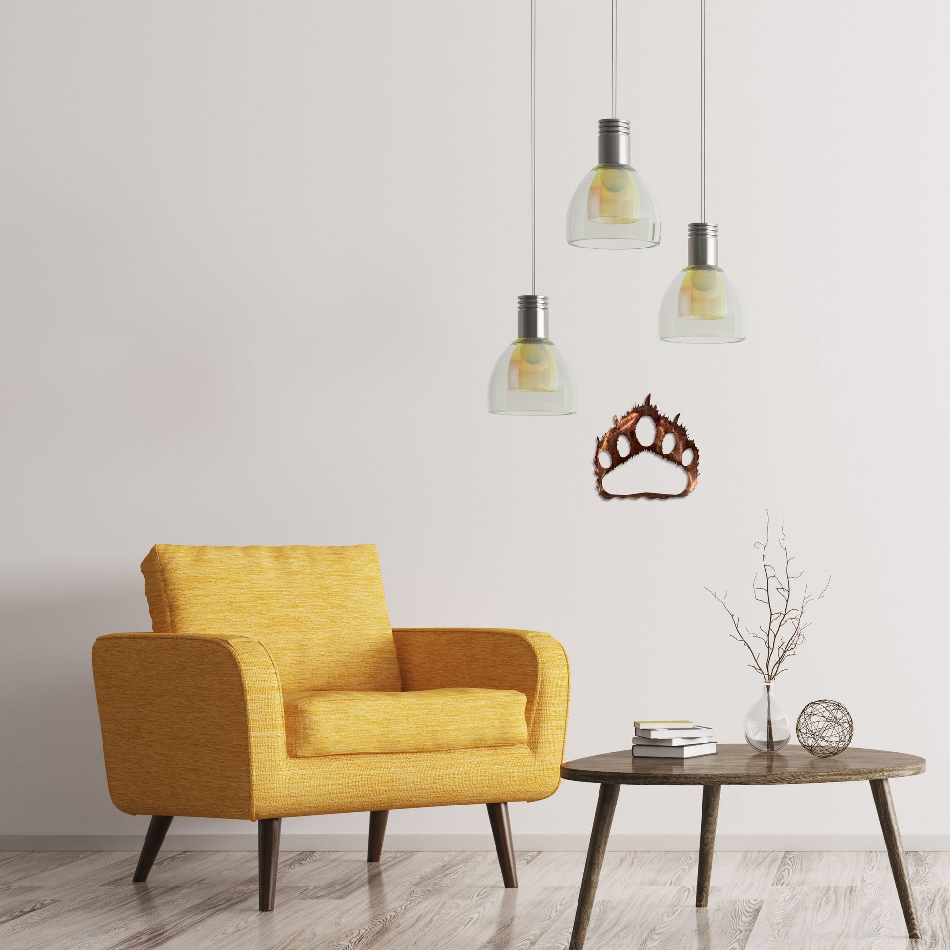 distressed-copper-bear-paw-near-yellow-chair-scaled-1