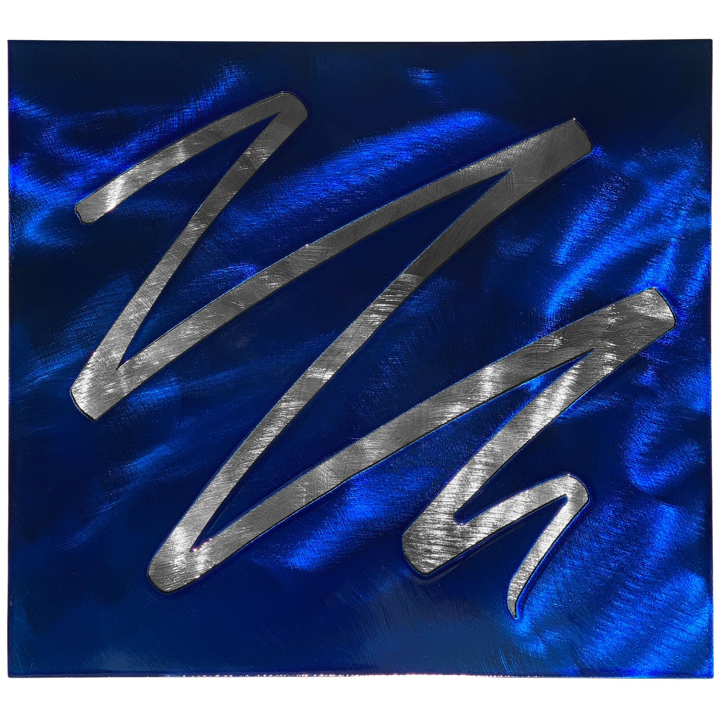 Squiggle and Square 2-Layer Metal Wall Art