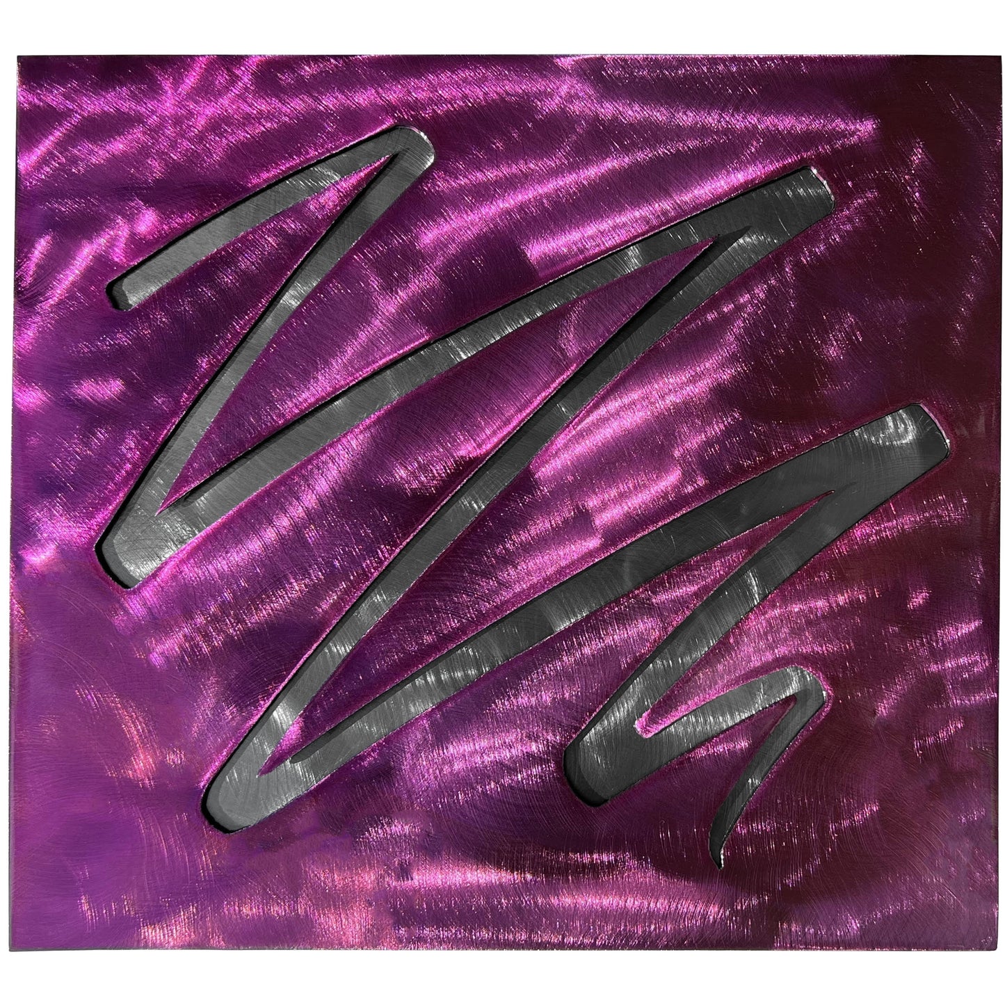 Squiggle and Square 2-Layer Metal Wall Art