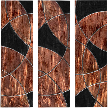 Planks Metal Box Shaped Geometric Metal Wall Decor Set