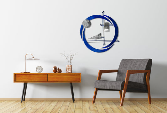 Reverse Swirl Metal Wall Art