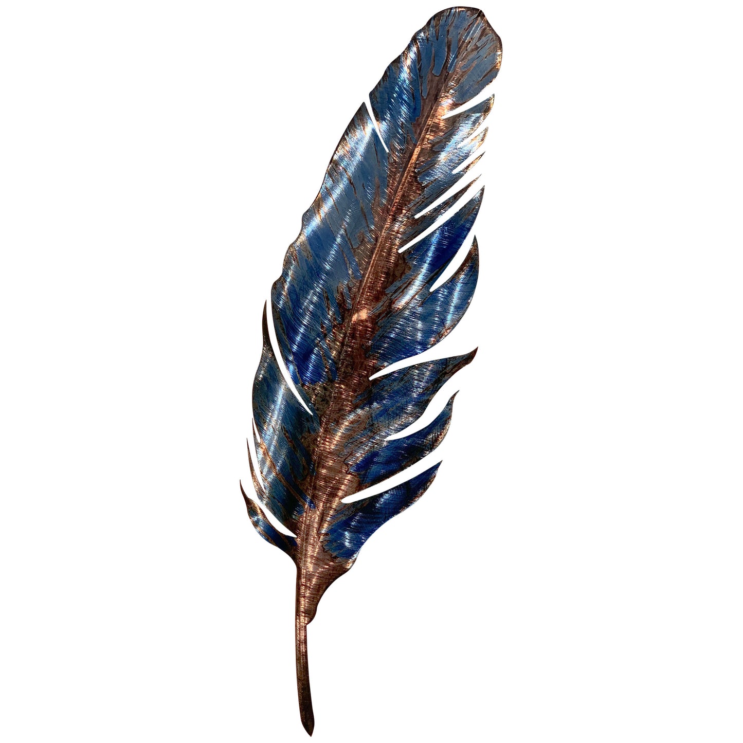 Handcrafted Large Metal Feather Wall Art