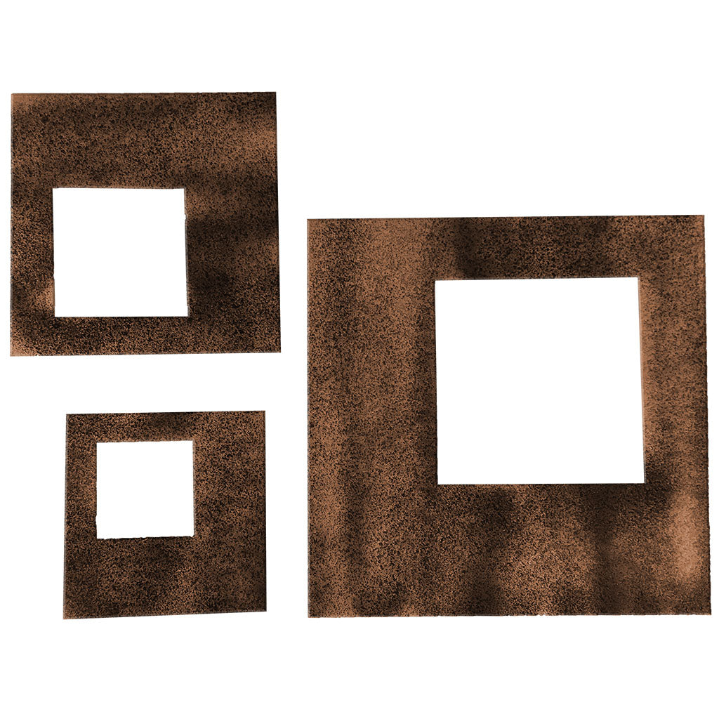 Contemporary Squares Metal Wall Decor - Set of 3