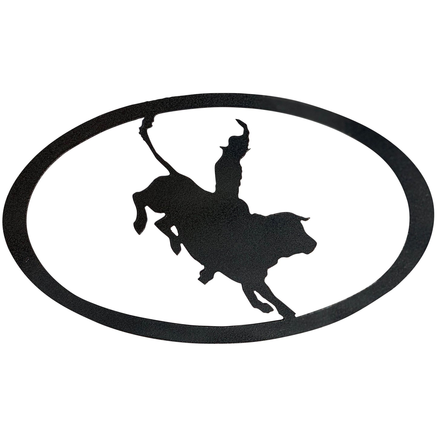 Bull-Rider Themed Oval Decor