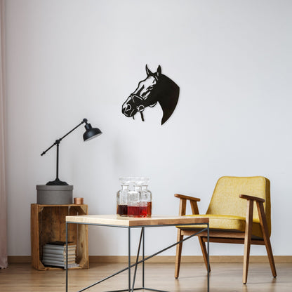 Horse Head Metal Silhouette Wall Art