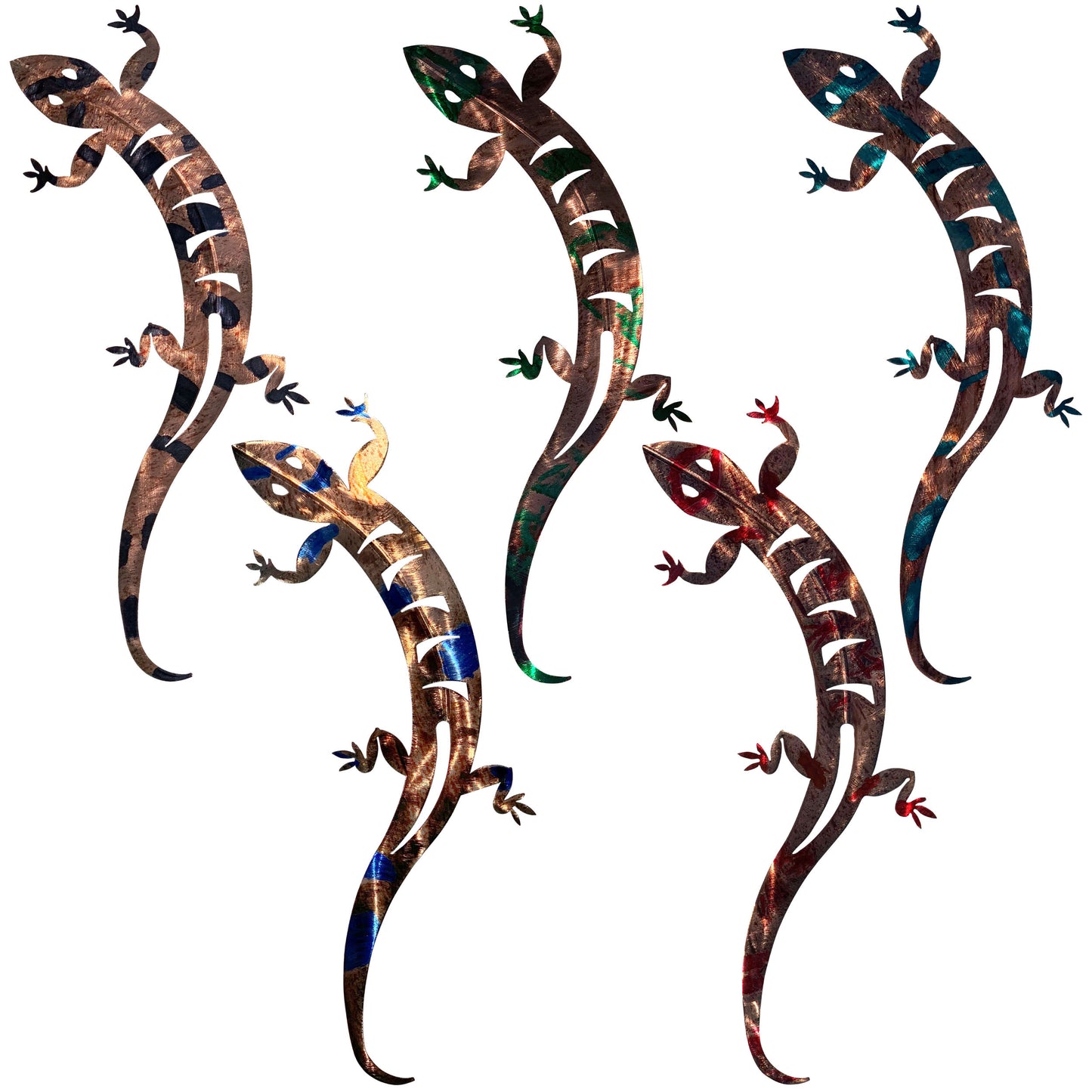 Handcrafted Lizard Metal Wall Art