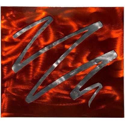 Squiggle and Square 2-Layer Metal Wall Art